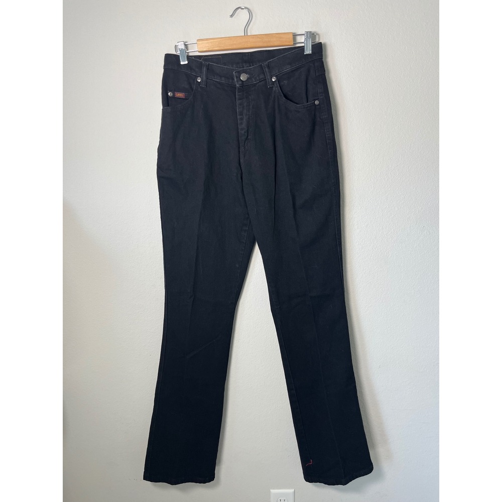 Lee Vintage High Waisted Black Straight Leg Jeans Size 10 L 3058501 Cotton Blend - Picture 1 of 5